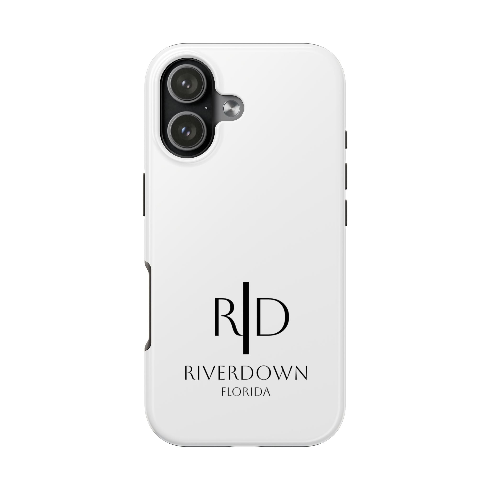 924 - Phone Case White Cap — Durable Protective Phone Cover with Monogram Logo