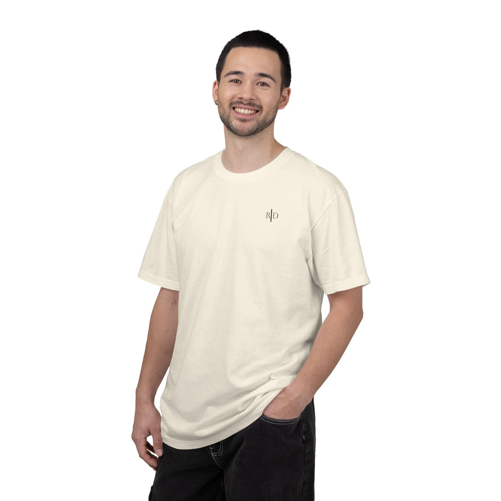 101 - Embroidered RD Logo T-Shirt — Soft Garment-Dyed Casual Tee