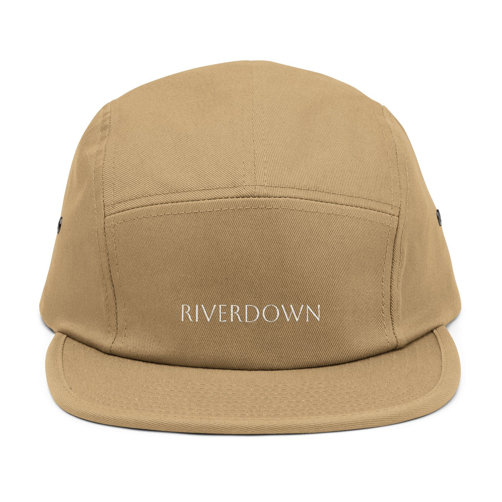 92 - Riverdown Embroidered 5-Panel Cap — Minimal Logo Hat for Everyday Wear