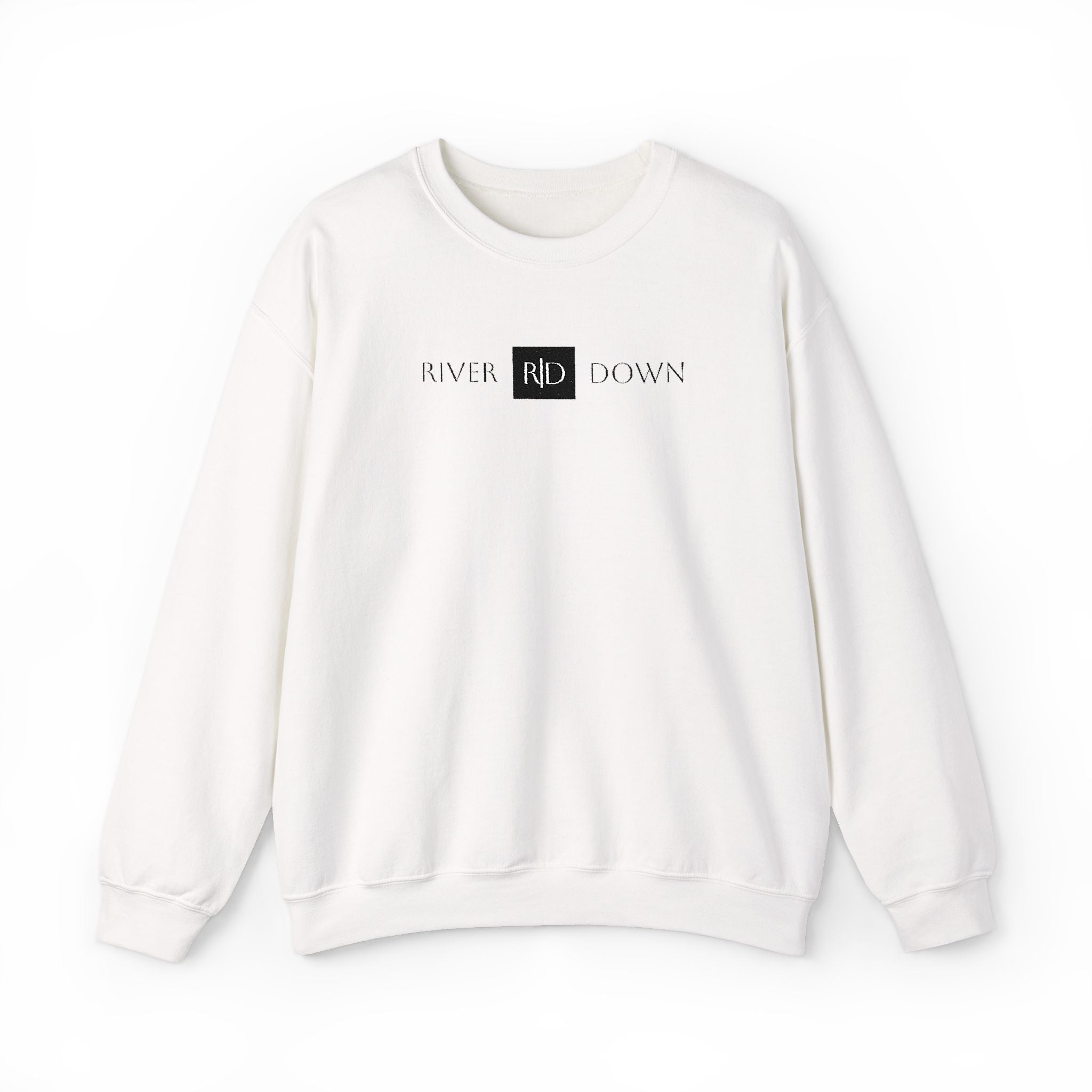 3 - Sweatshirt Embroidered Square RD Minimal Graphic Crewneck Sweatshirt — Small Black Patch Logo