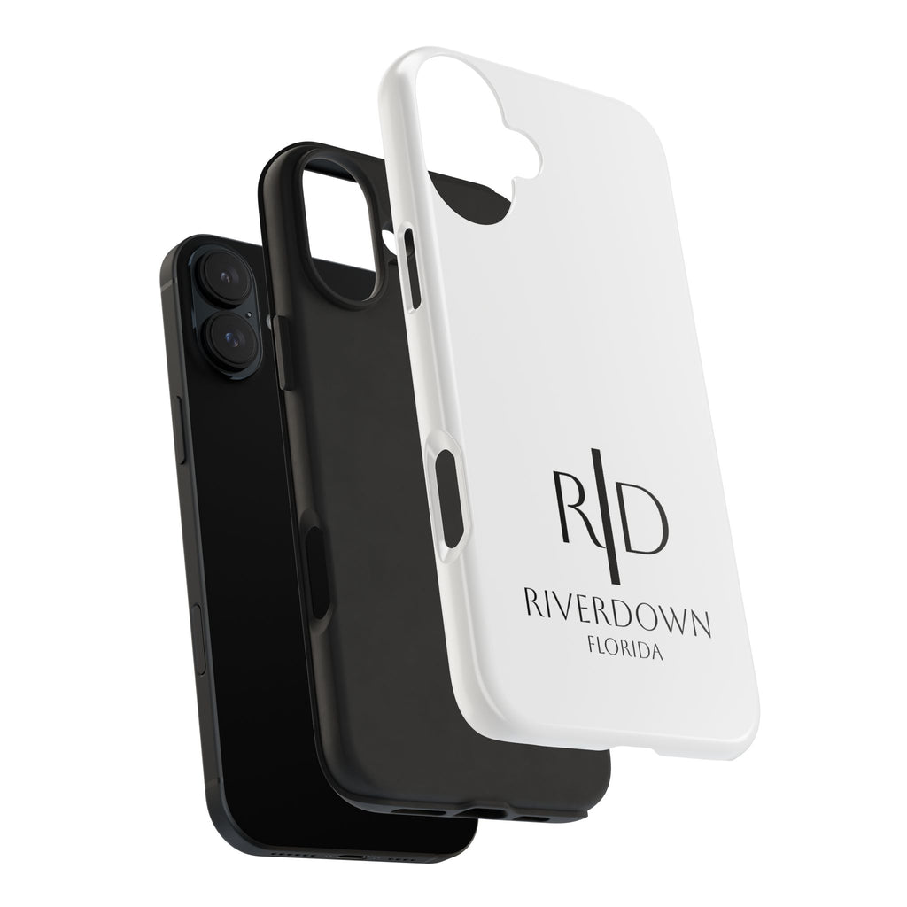 924 - Phone Case White Cap — Durable Protective Phone Cover with Monogram Logo