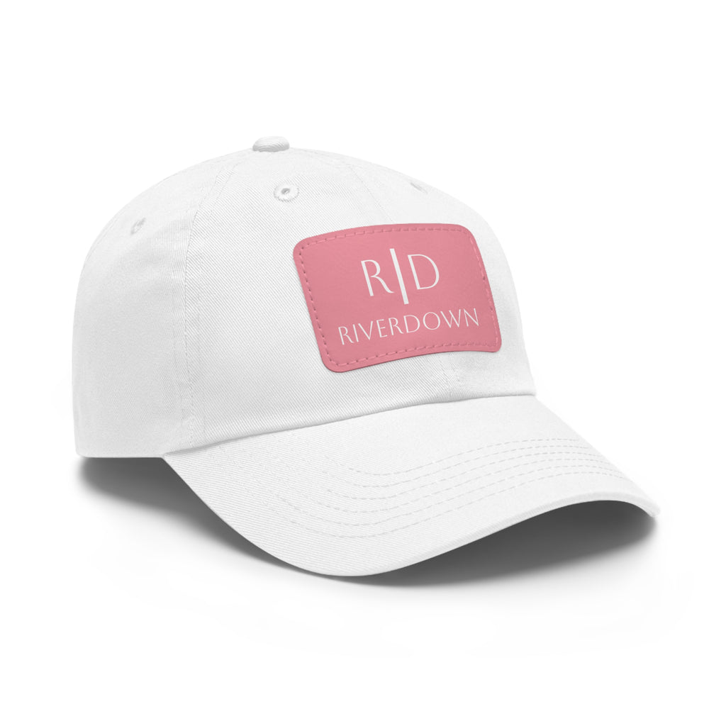 92 - Dad Hat with Leather Patch Multi Color (Rectangle)