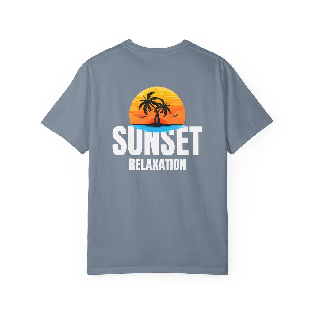 10 - Tee Multi Colors Sunset Relaxation — Minimalist Initials T-Shirt