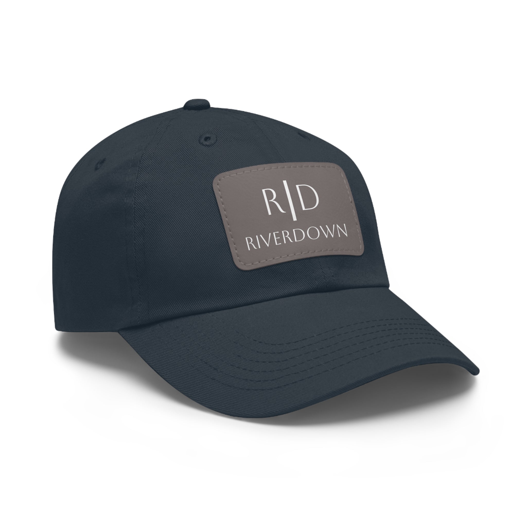 92 - Dad Hat with Leather Patch Multi Color (Rectangle)