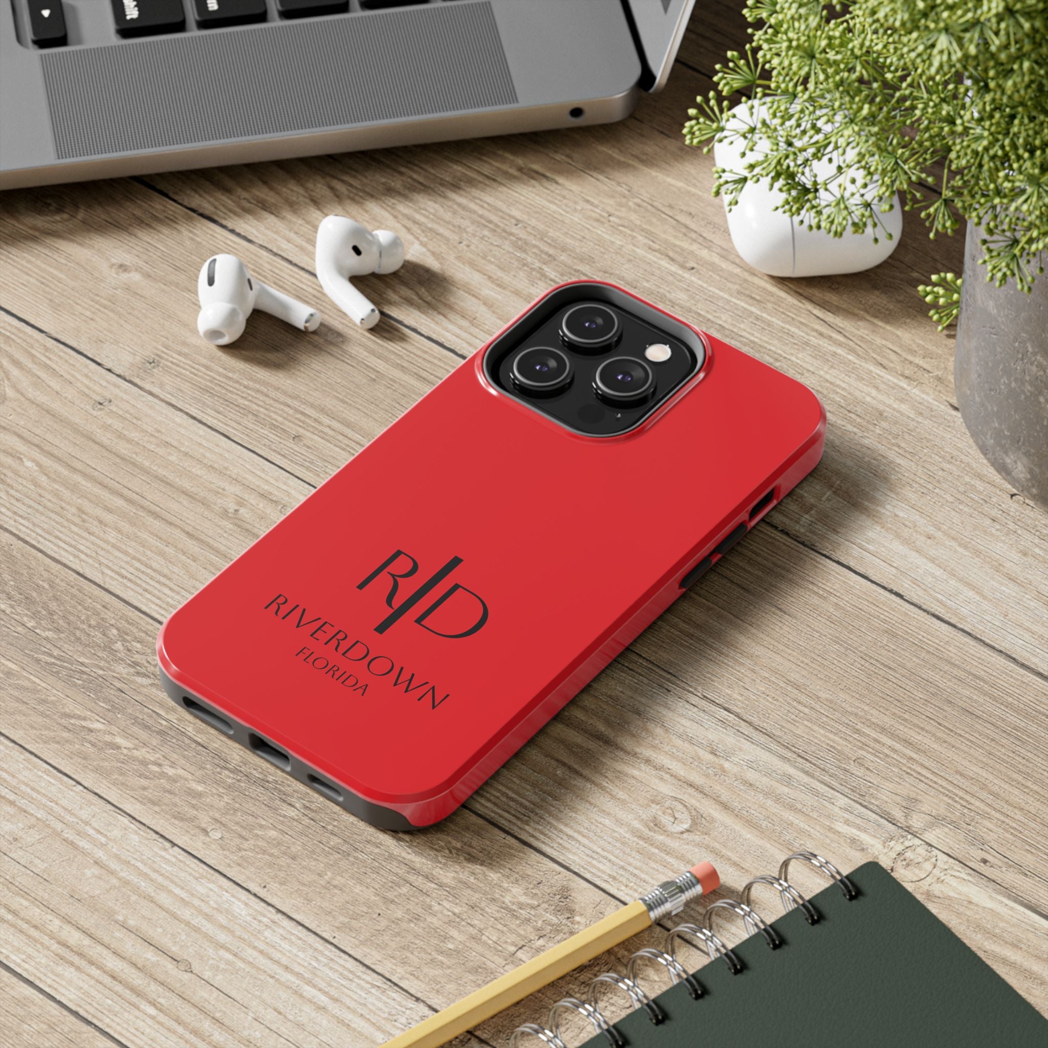 924 - Phone Case Red Berry — Durable Protective Phone Cover with Monogram Logo