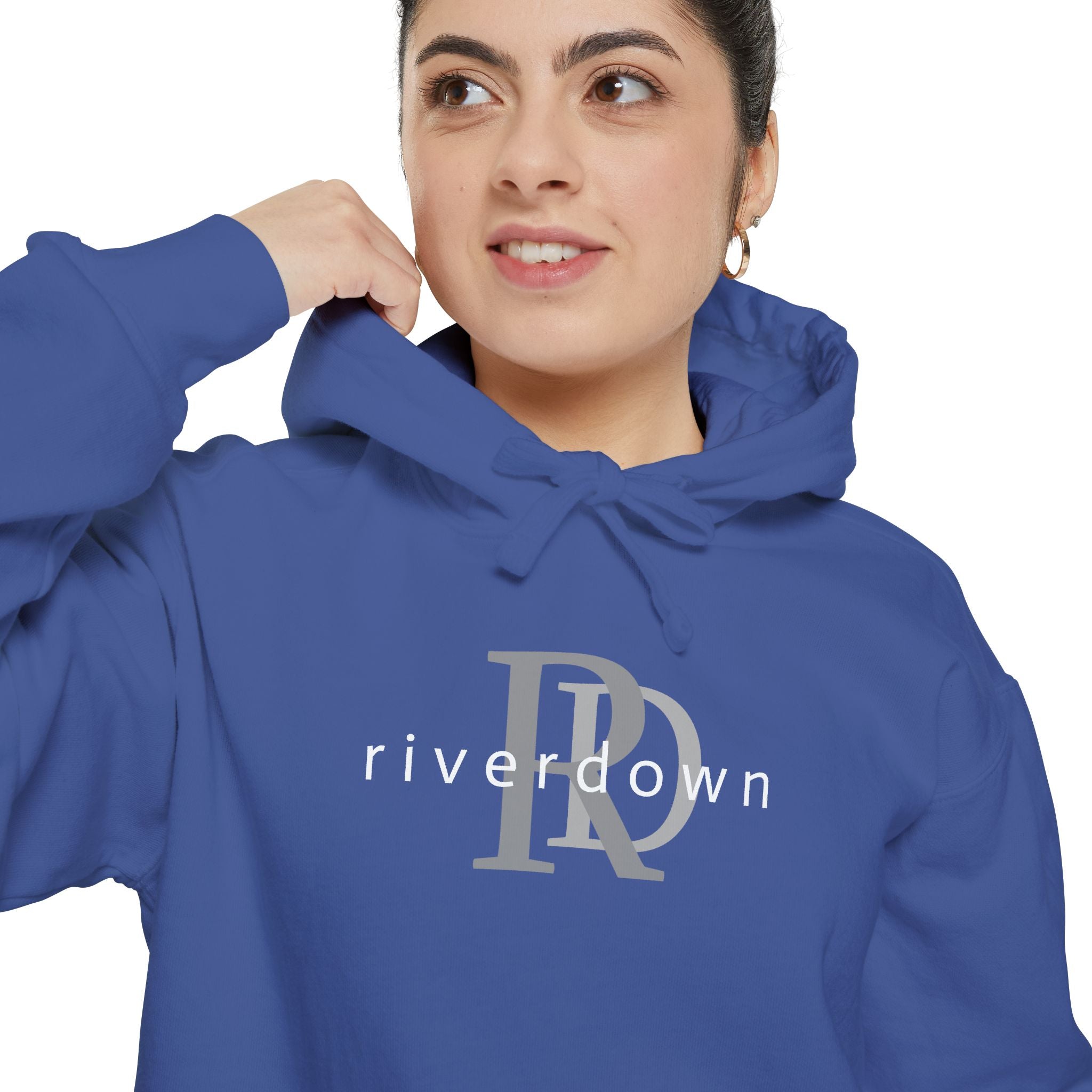 4 - Riverdown Embroidered Hoodie — Soft Garment-Dyed Graphic Hoodie