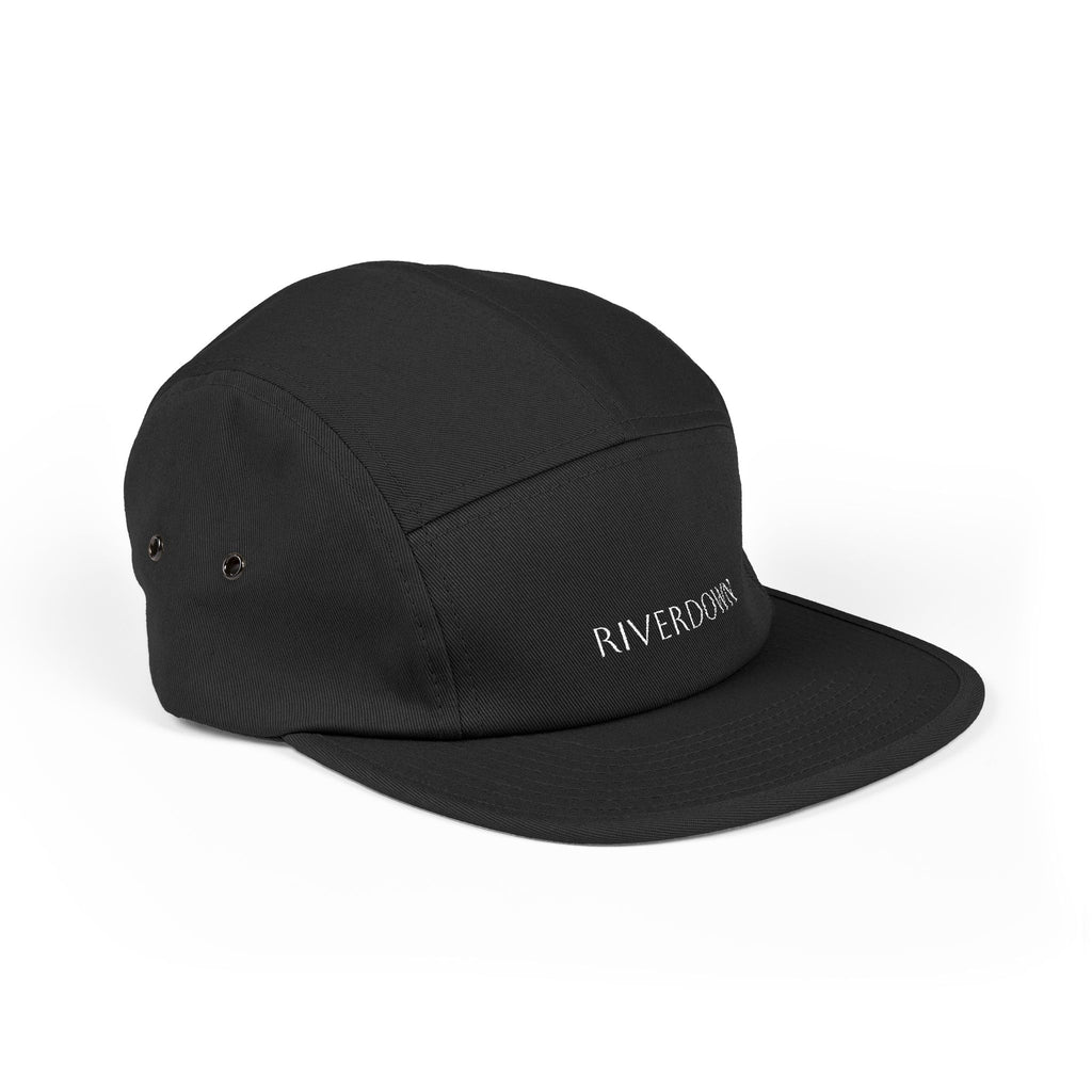 92 - Riverdown Embroidered 5-Panel Cap — Minimal Logo Hat for Everyday Wear