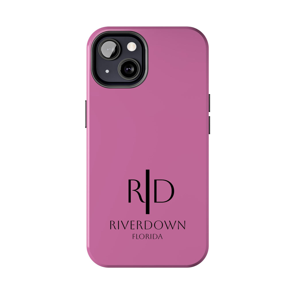 924 - Phone Case Pink Peddle — Durable Protective Phone Cover with Monogram Logo