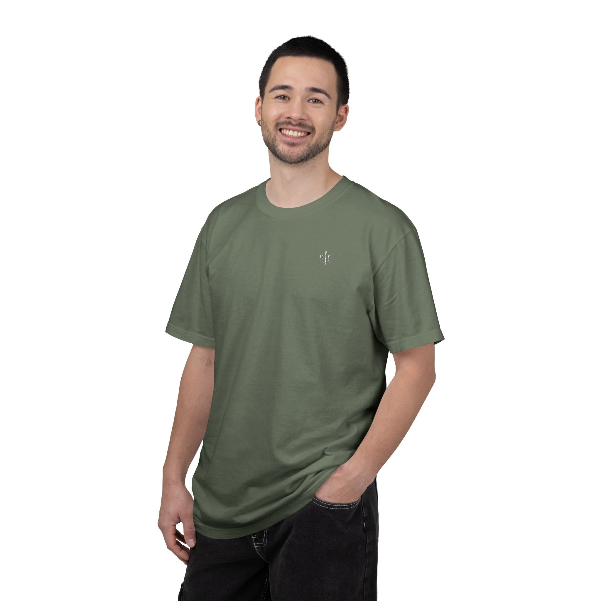 101 - Embroidered RD Logo T-Shirt — Soft Garment-Dyed Casual Tee