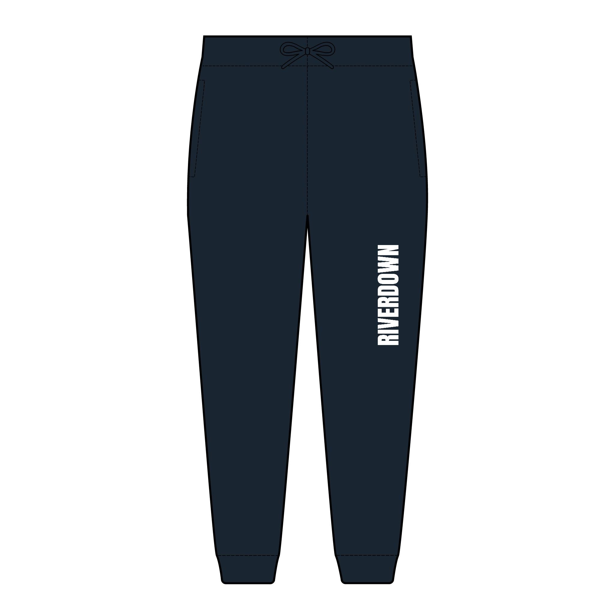 6 - Riverdown Vertical Logo Joggers — Embroidered Fleece Sweatpants