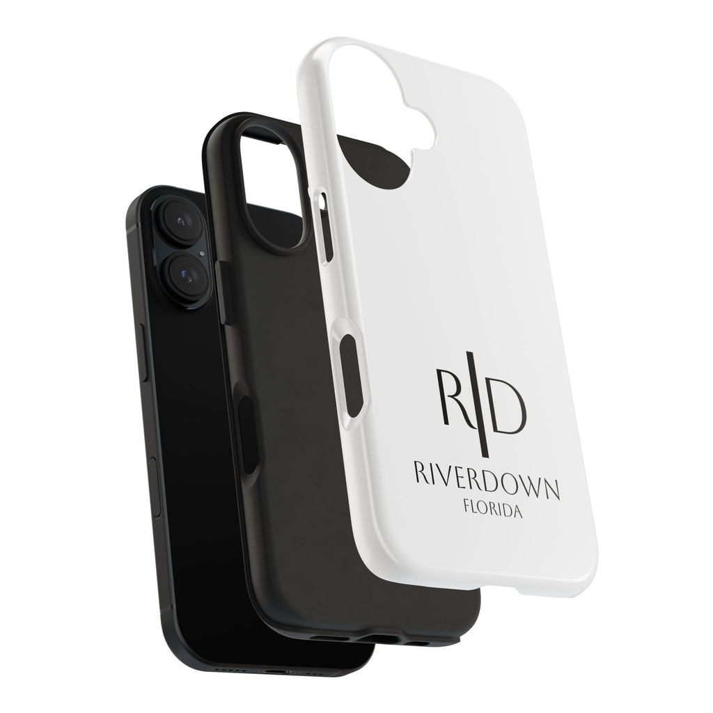 924 - Phone Case White Cap — Durable Protective Phone Cover with Monogram Logo