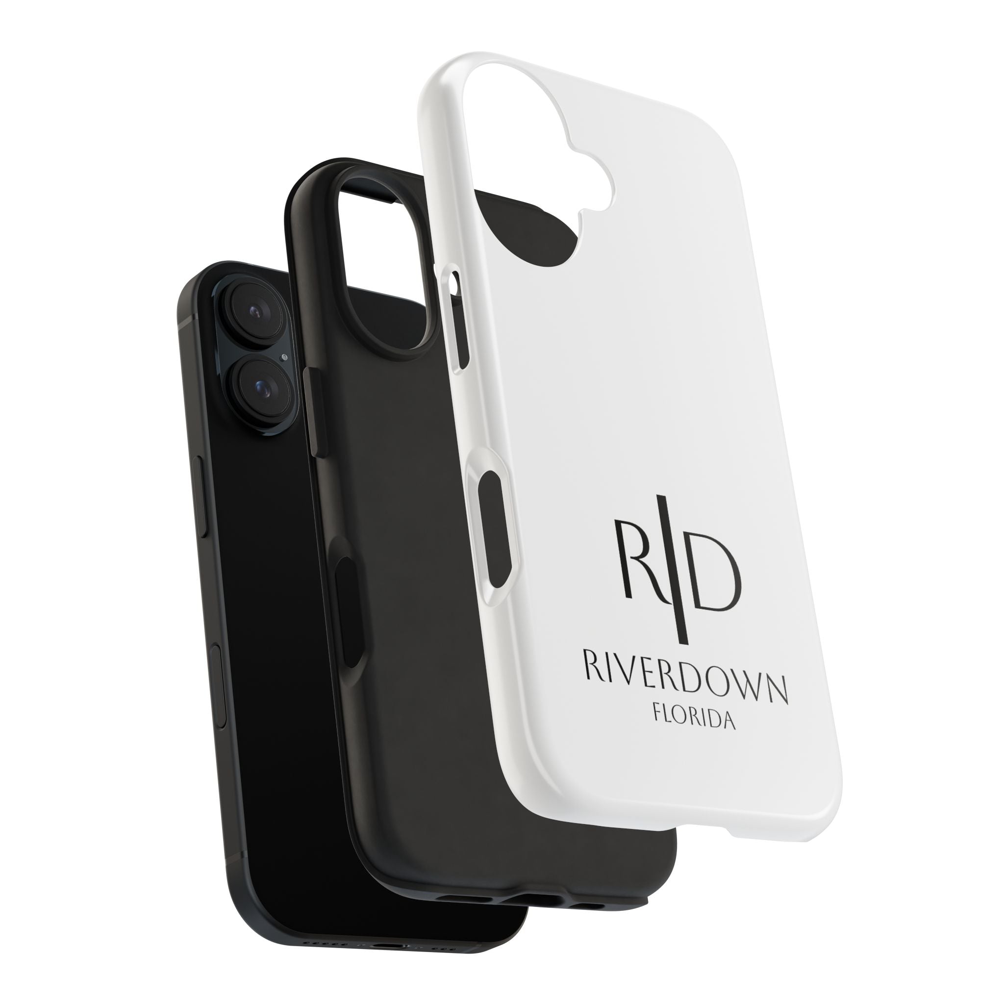 924 - Phone Case White Cap — Durable Protective Phone Cover with Monogram Logo