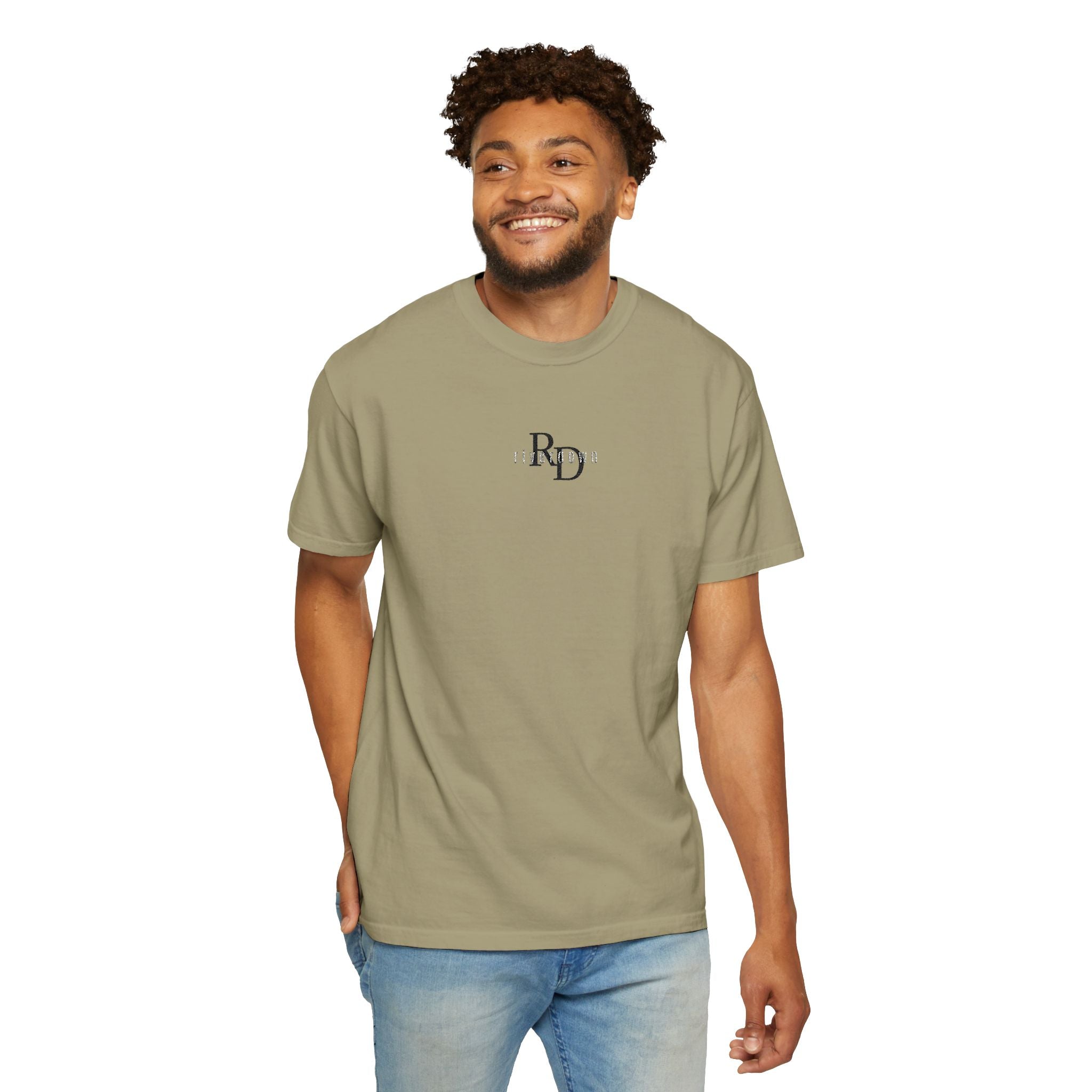 102 - Embroidered RD Logo T-Shirt — Soft Garment-Dyed Casual Tee
