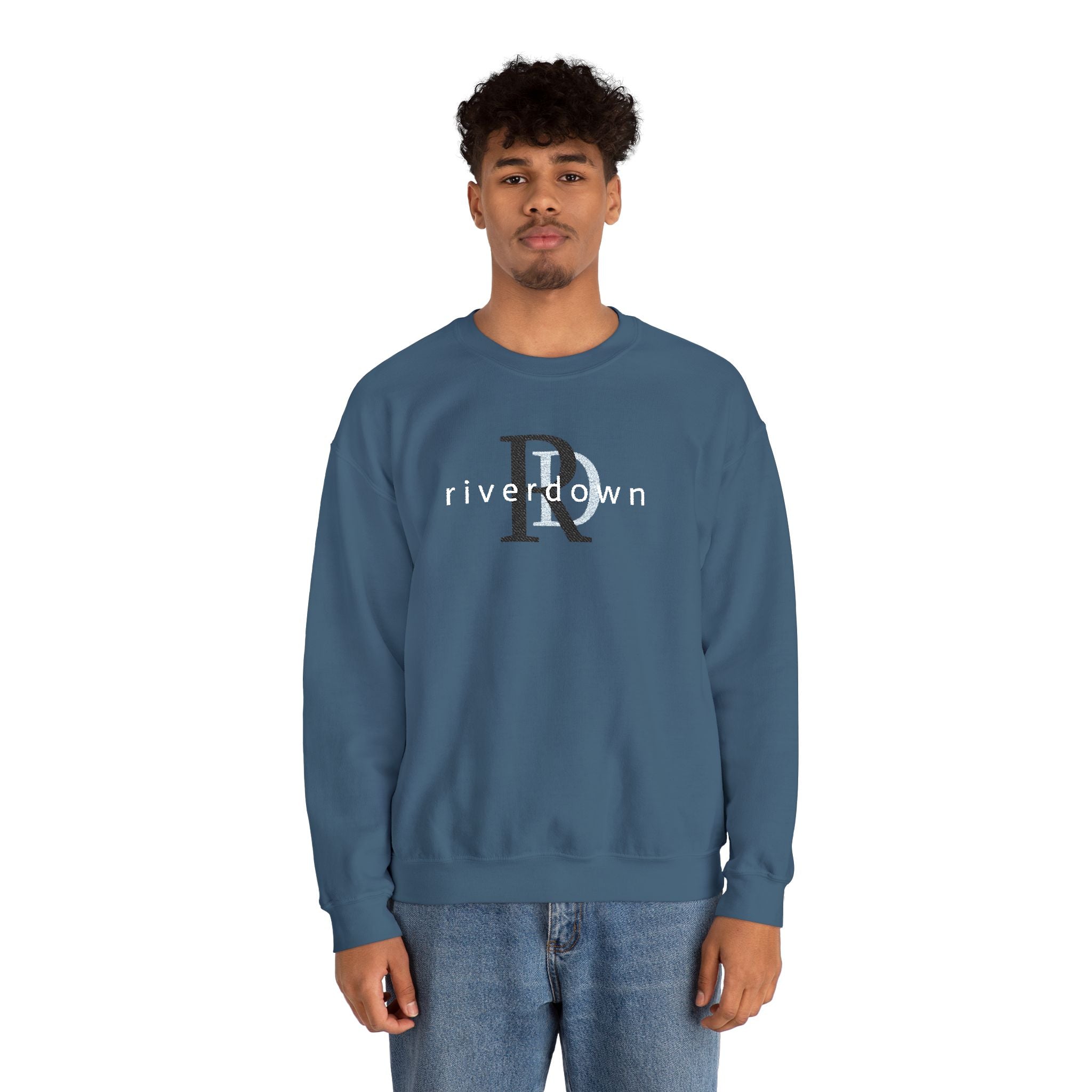 3 - Crewneck Embroidered RD Sweatshirt —Anchor  'Riverdown' Anchor Logo Minimalist Nautical Pullover
