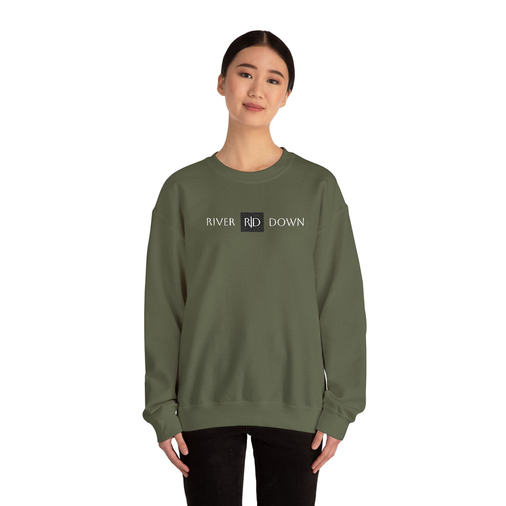 3 - Sweatshirt Embroidered Square RD Minimal Graphic Crewneck Sweatshirt — Small Black Patch Logo
