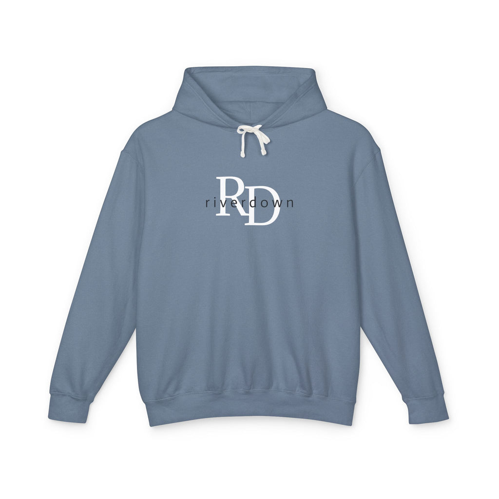 4 - Hoodie Multi Colors Collegiate Logo Hoodie — Lightweight Pastel Blue Sweatshirt