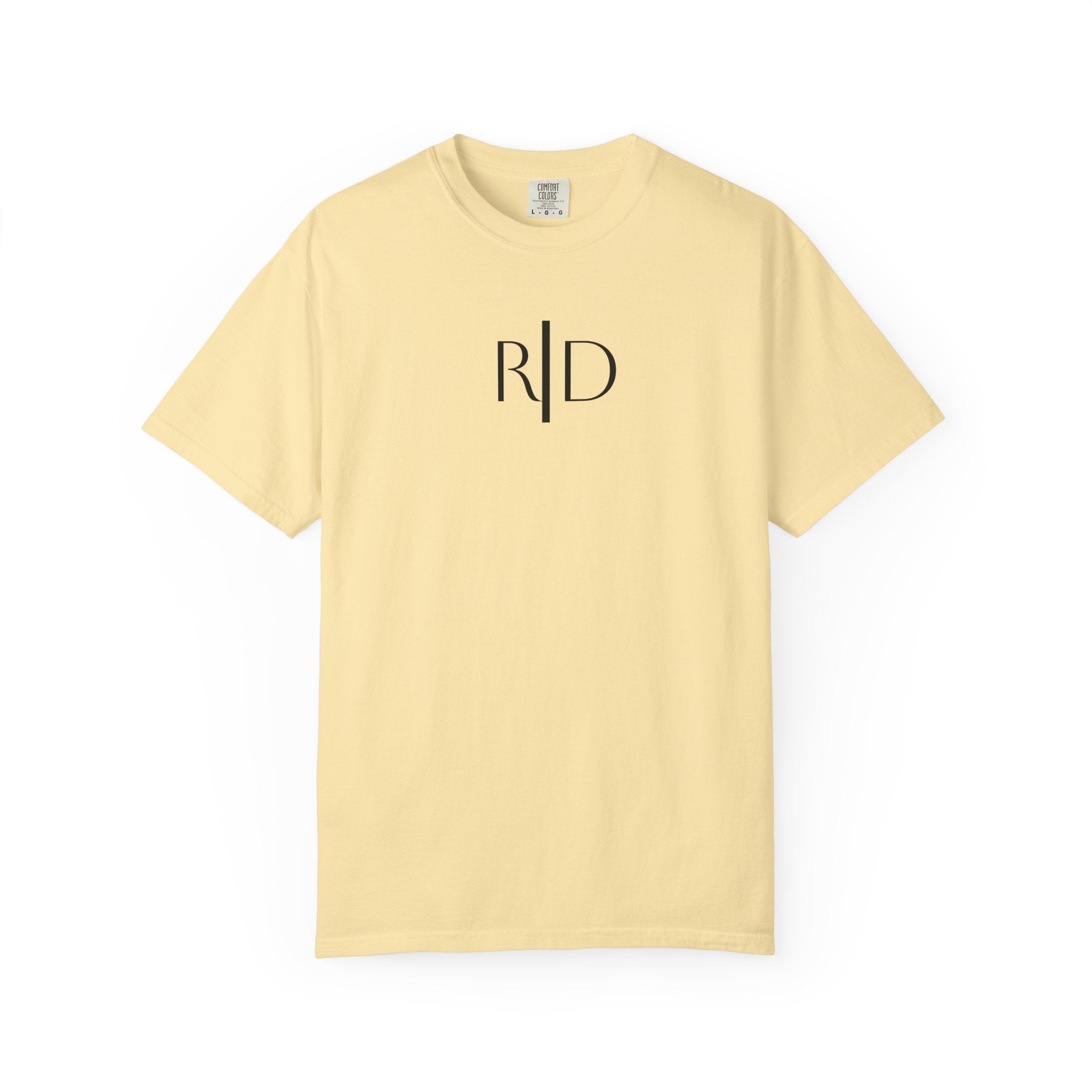 101 - Tee Multi Colors Monogram R|D River Down Shop Classic Tee — Minimalist Initials T-Shirt