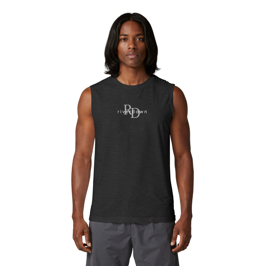14 - Beach Volleyball Muscle Tank — Retro Palm Court Summer Tank Top
