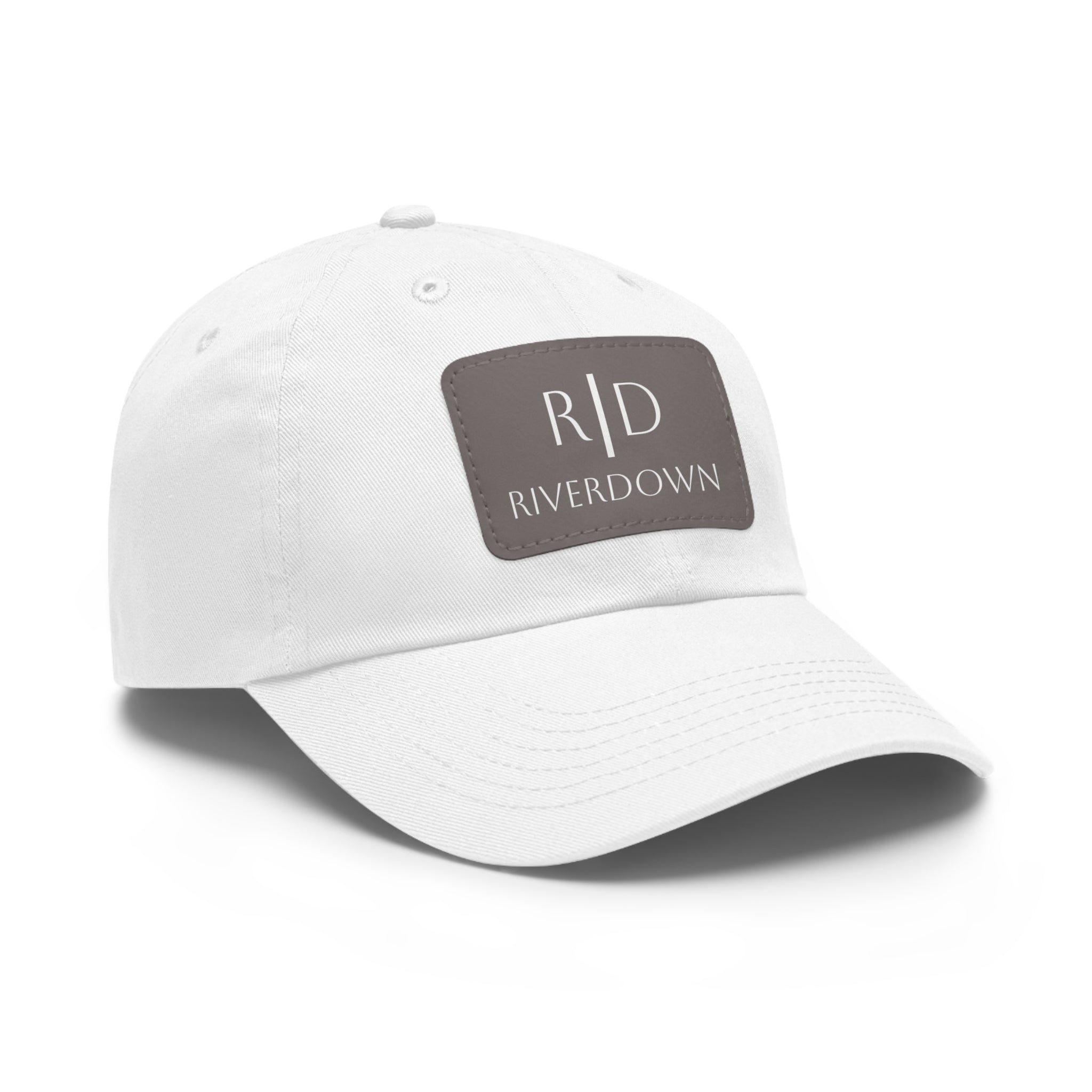 92 - Dad Hat with Leather Patch Multi Color (Rectangle)