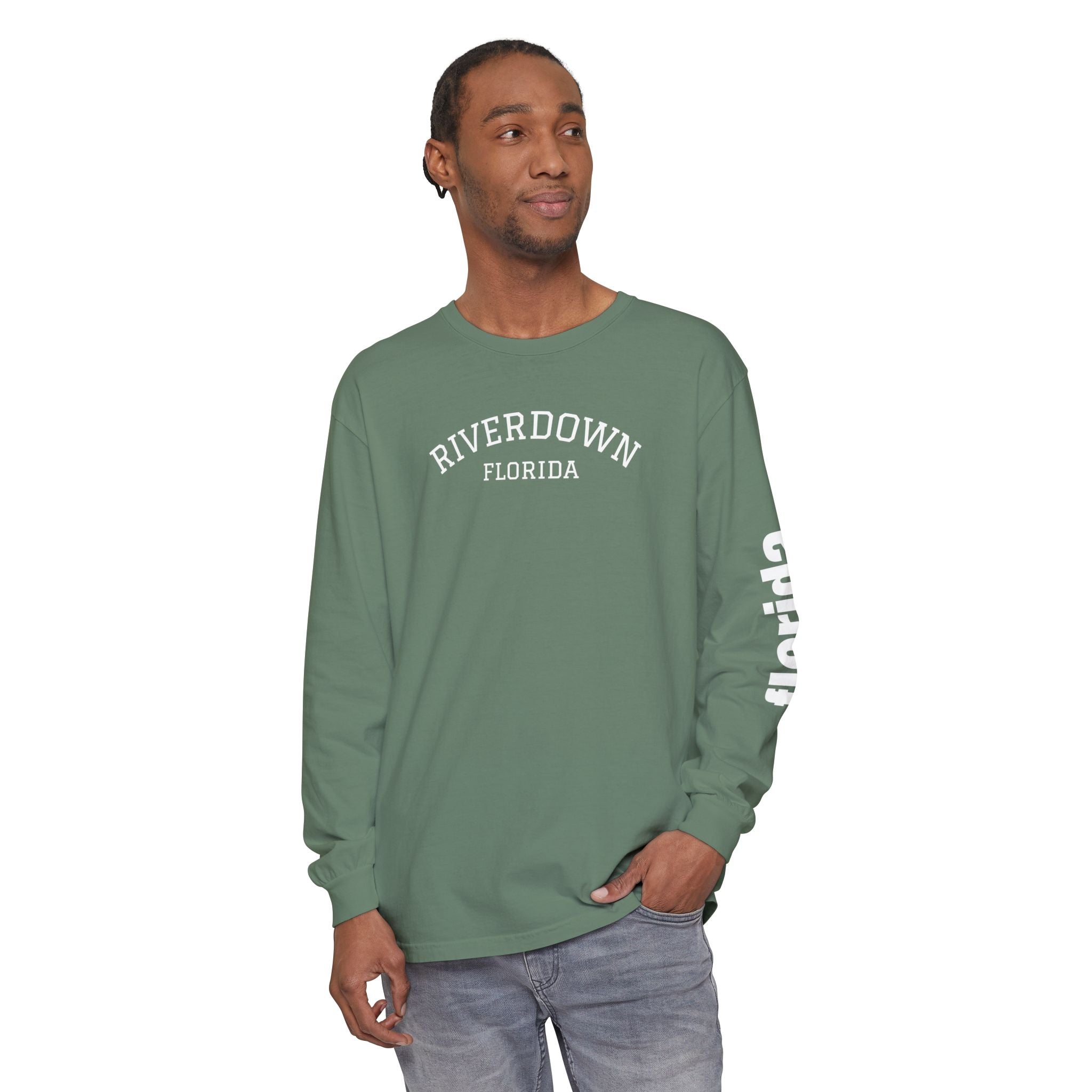 2 - Long Sleeve Tee Multi Colors 'R|D' — Florida Sleeve Graphic