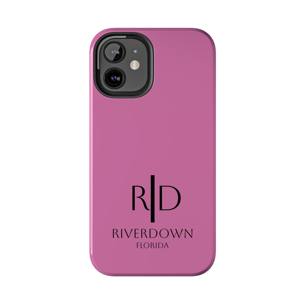 924 - Phone Case Pink Peddle — Durable Protective Phone Cover with Monogram Logo