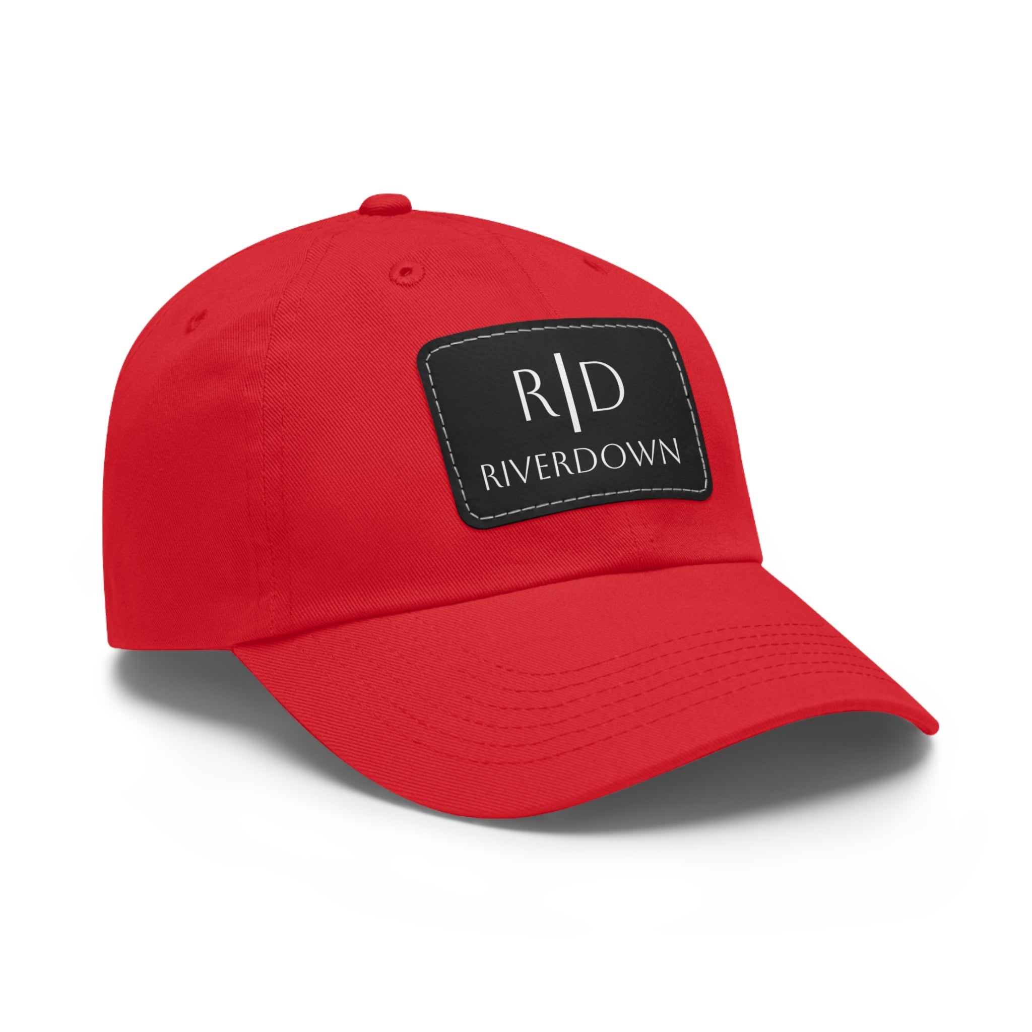 92 - Dad Hat with Leather Patch Multi Color (Rectangle)