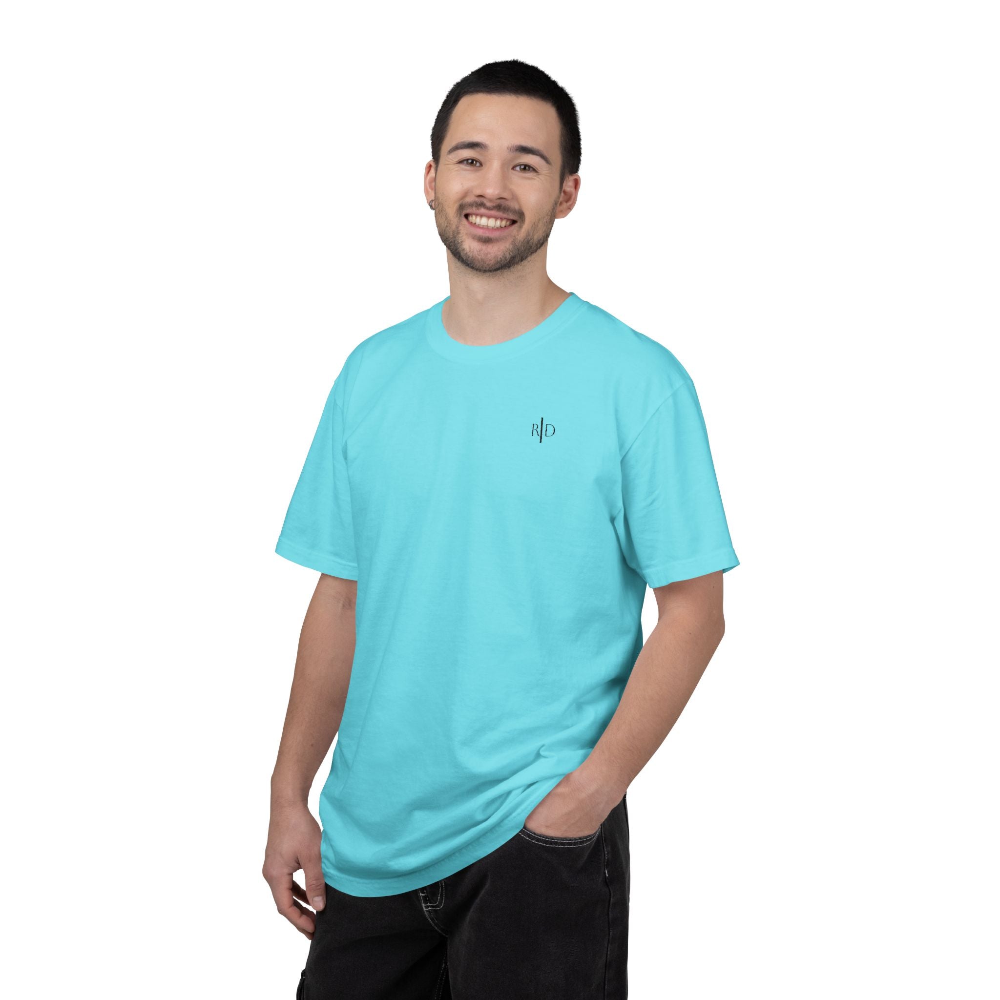 101 - Embroidered RD Logo T-Shirt — Soft Garment-Dyed Casual Tee
