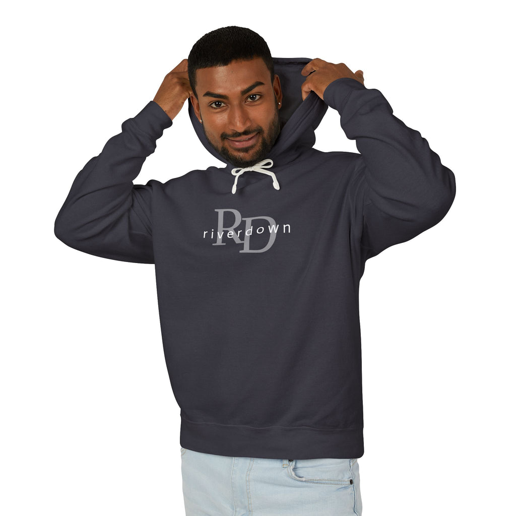 4 - Hoodie Multi Colors Collegiate Logo Hoodie — Lightweight Pastel Blue Sweatshirt