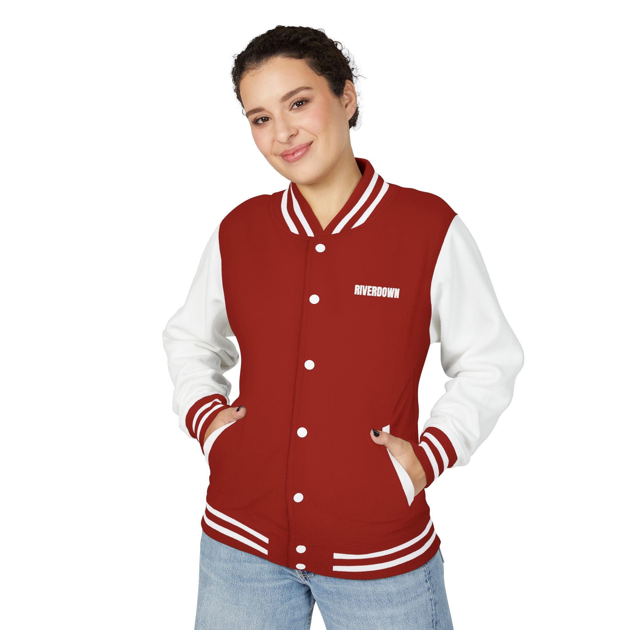 52 - Jacket Letterman - Classic Black & White Varsity Style with 'R|D' Chest Logo