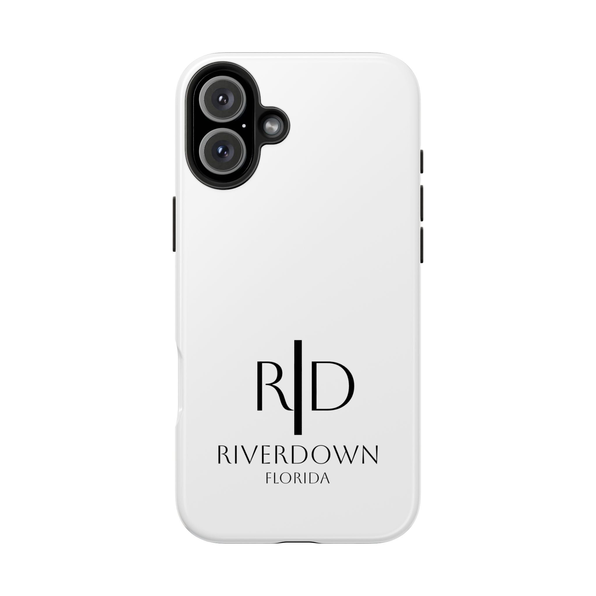 924 - Phone Case White Cap — Durable Protective Phone Cover with Monogram Logo
