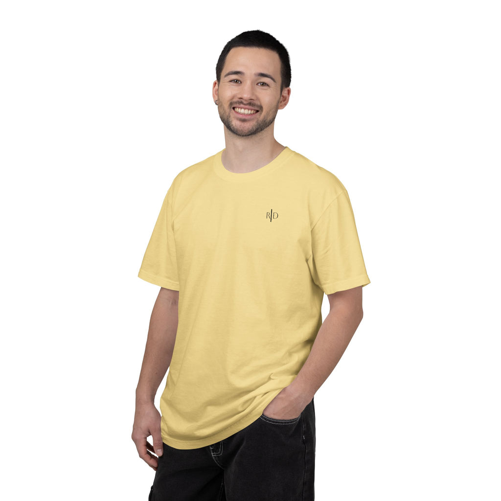 101 - Embroidered RD Logo T-Shirt — Soft Garment-Dyed Casual Tee