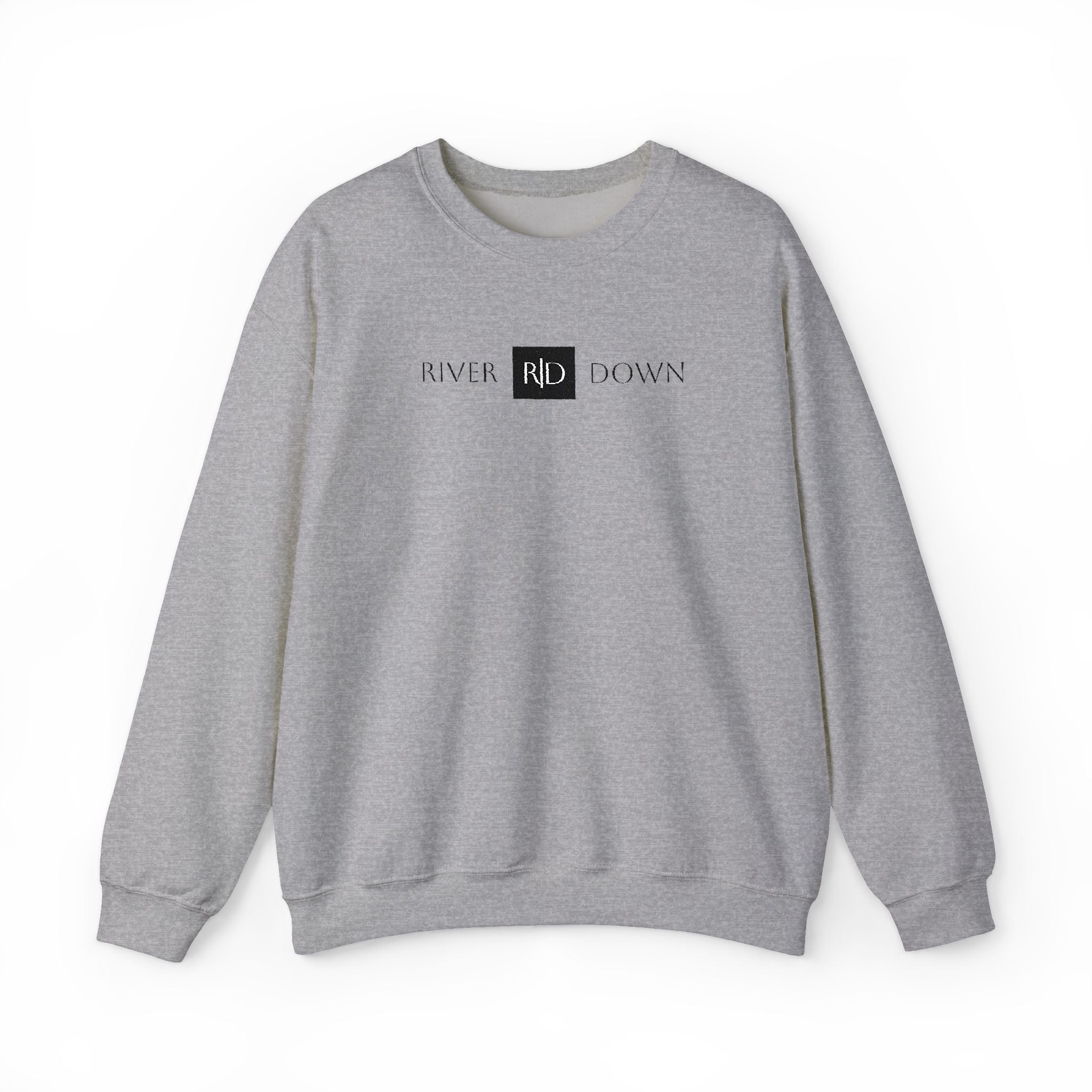 3 - Sweatshirt Embroidered Square RD Minimal Graphic Crewneck Sweatshirt — Small Black Patch Logo