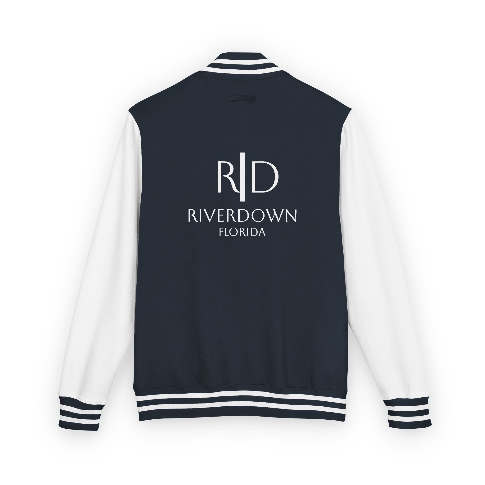 52 - Jacket Letterman - Classic Black & White Varsity Style with 'R|D' Chest Logo