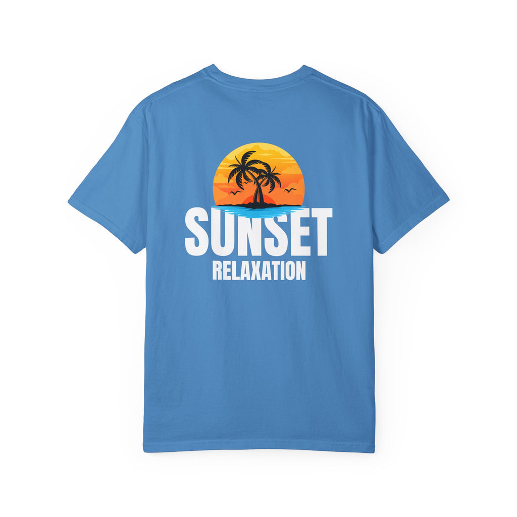 10 - Tee Multi Colors Sunset Relaxation — Minimalist Initials T-Shirt