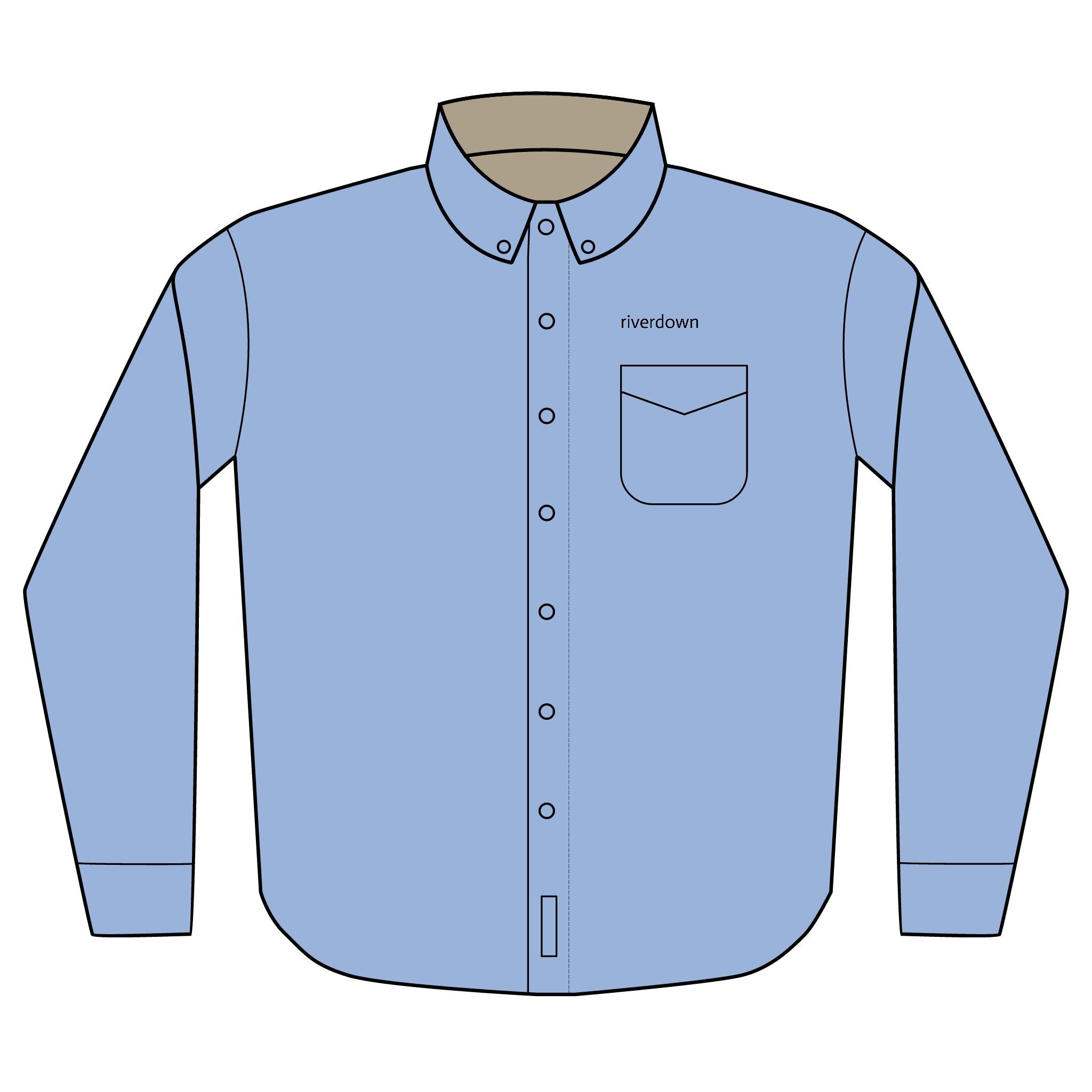 22 - Multi Colors Embroidered Long Sleeve Button-Up Shirt — Classic Port Authority Work Shirt