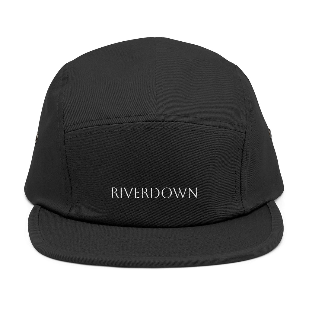 92 - Riverdown Embroidered 5-Panel Cap — Minimal Logo Hat for Everyday Wear
