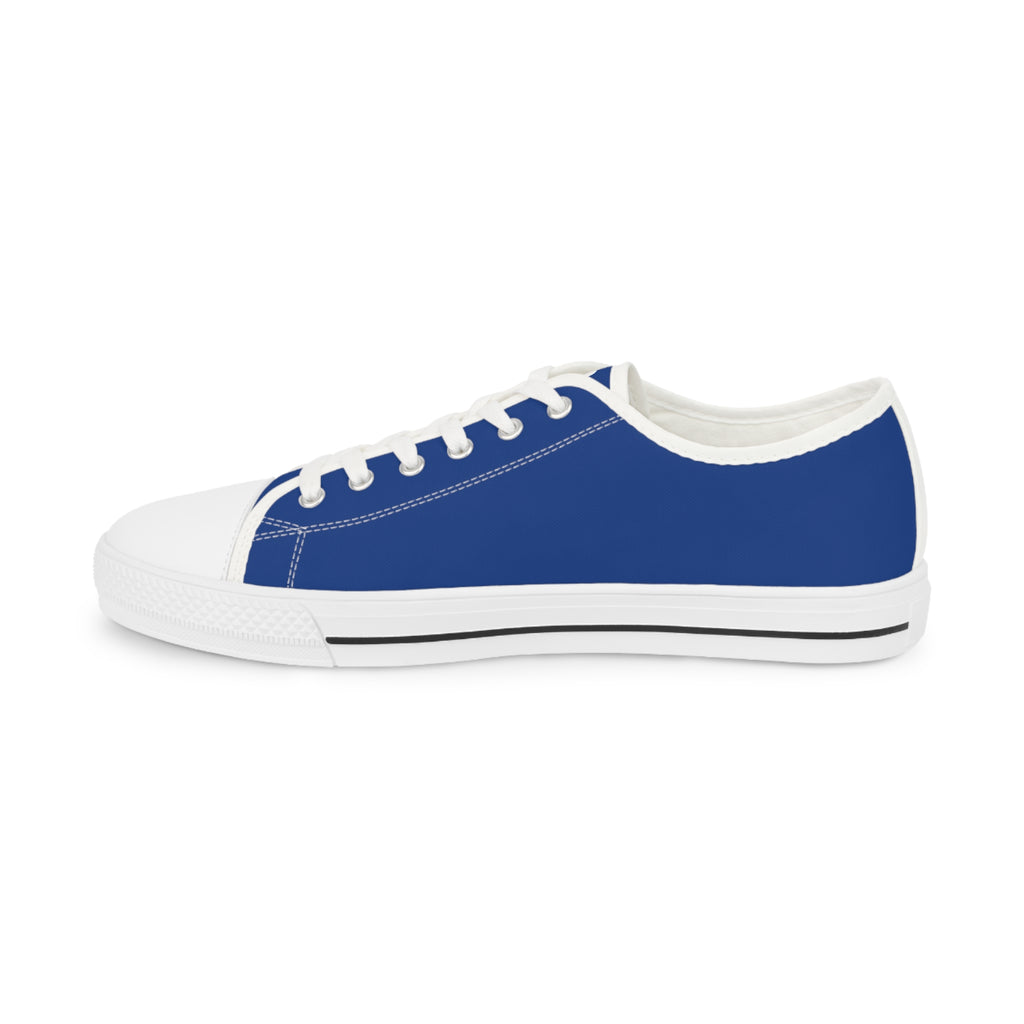 81 - Men's Deep Blue Low Top Sneakers — Canvas Shoes