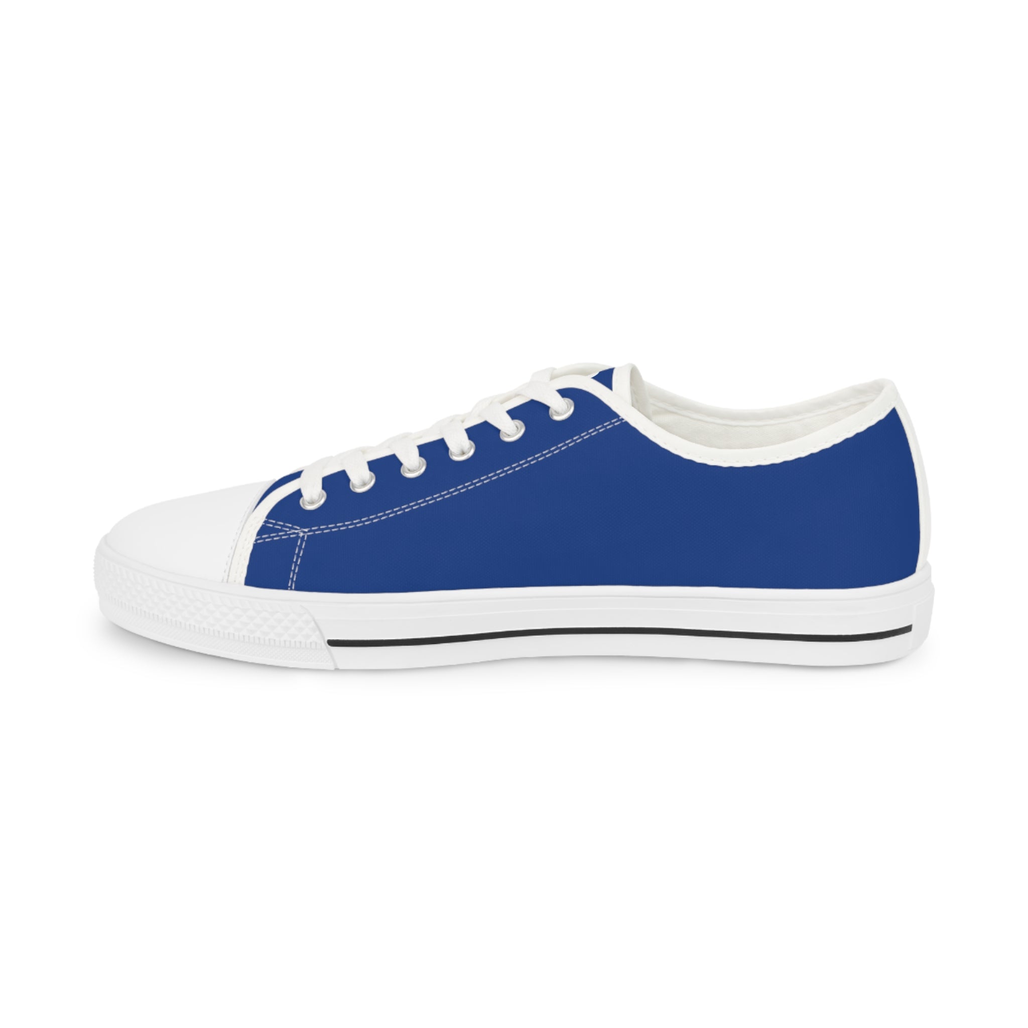 81 - Men's Deep Blue Low Top Sneakers — Canvas Shoes
