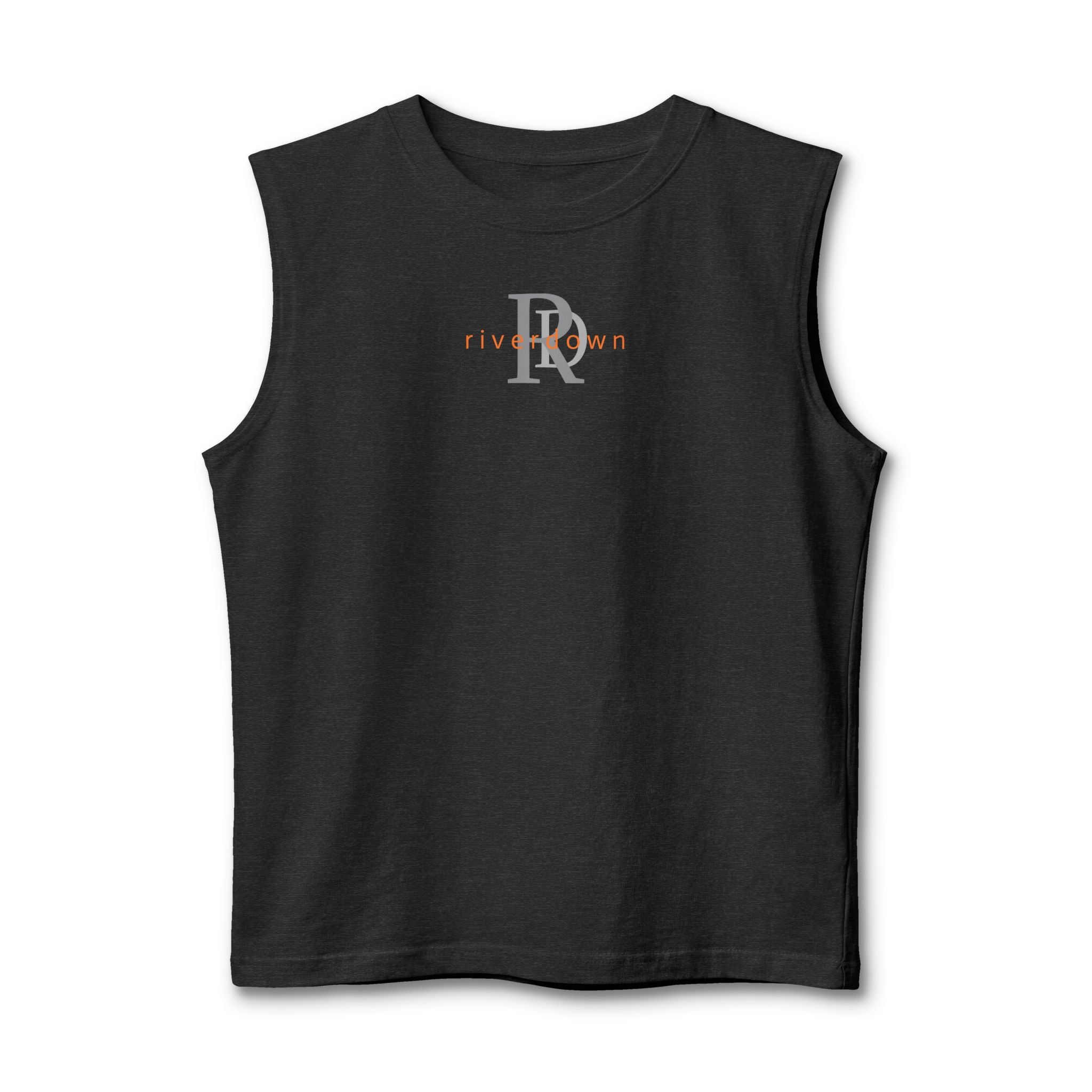 14 - Tank Top Multi Colors Minimalist RD Muscle Tank — Slim Fit Black Sleeveless Tee