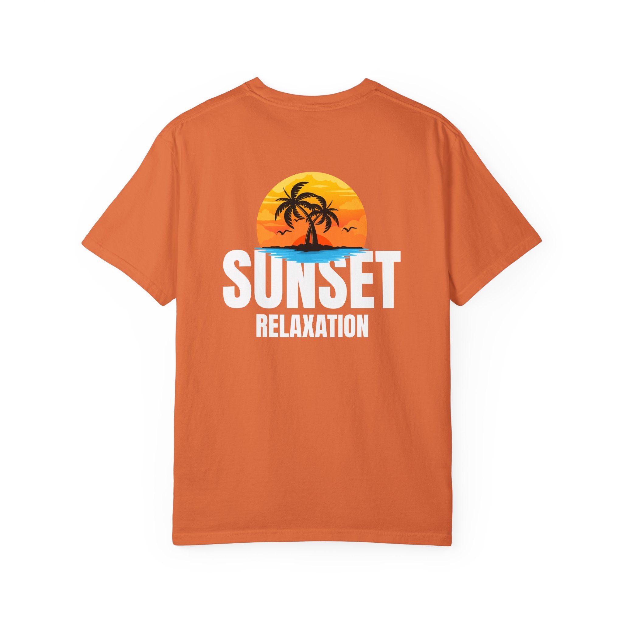 10 - Tee Multi Colors Sunset Relaxation — Minimalist Initials T-Shirt