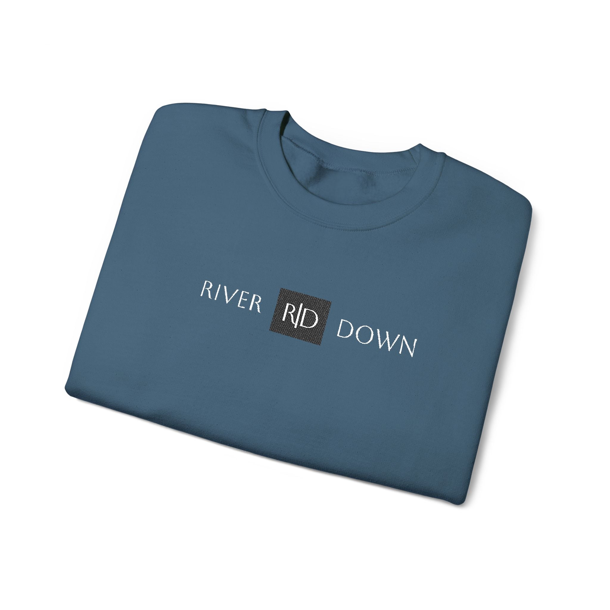 3 - Sweatshirt Embroidered Square RD Minimal Graphic Crewneck Sweatshirt — Small Black Patch Logo