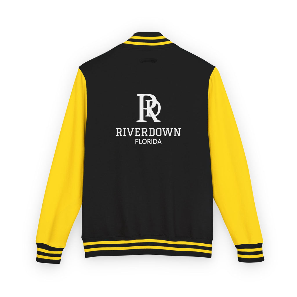52 - Jacket Letterman - Classic Black & White Varsity Style with 'R|D' Chest Logo