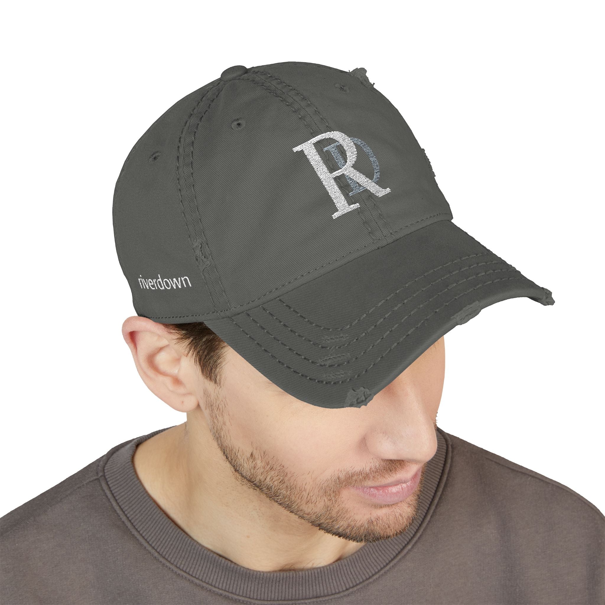 920 - Hat Multi Colors RD Distressed Embroidered 'Riverdown' Dad Hat – Vintage Washed Baseball Cap