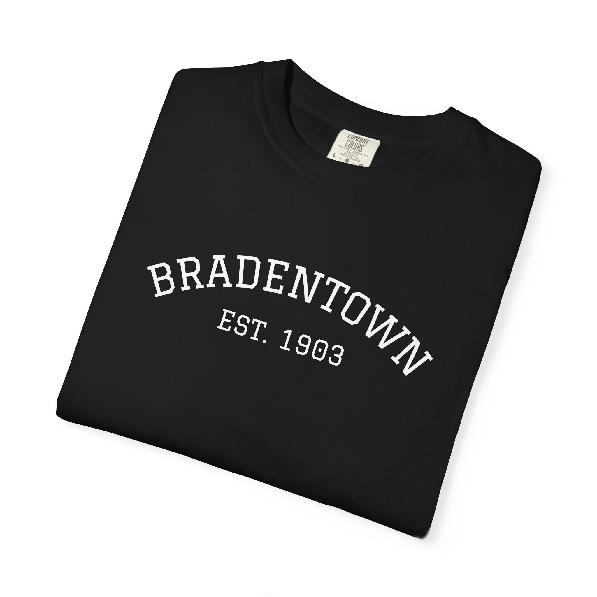 101 -  Tee Multi Colors Bradentown Classic Tee — Minimalist Initials T-Shirt