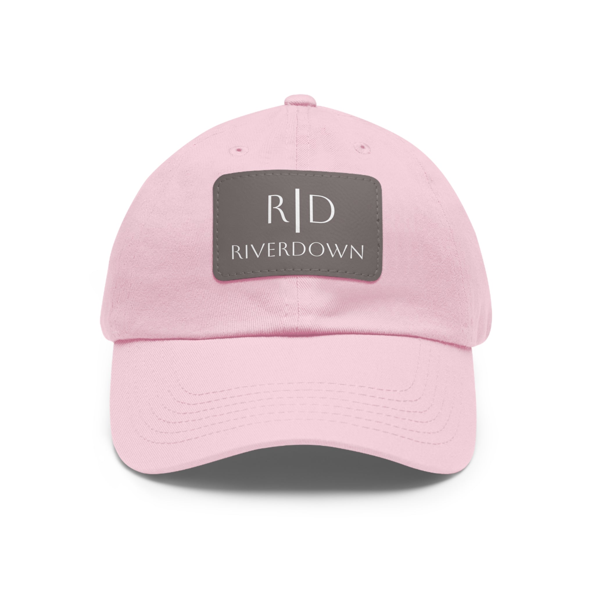 92 - Dad Hat with Leather Patch Multi Color (Rectangle)