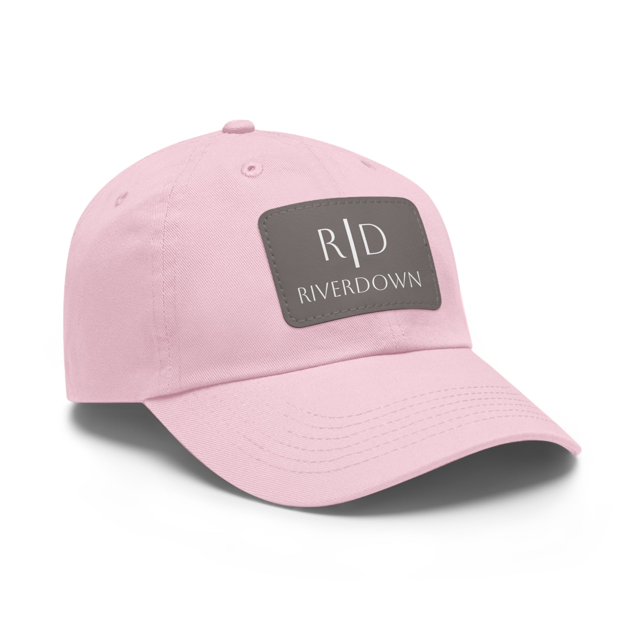 92 - Dad Hat with Leather Patch Multi Color (Rectangle)