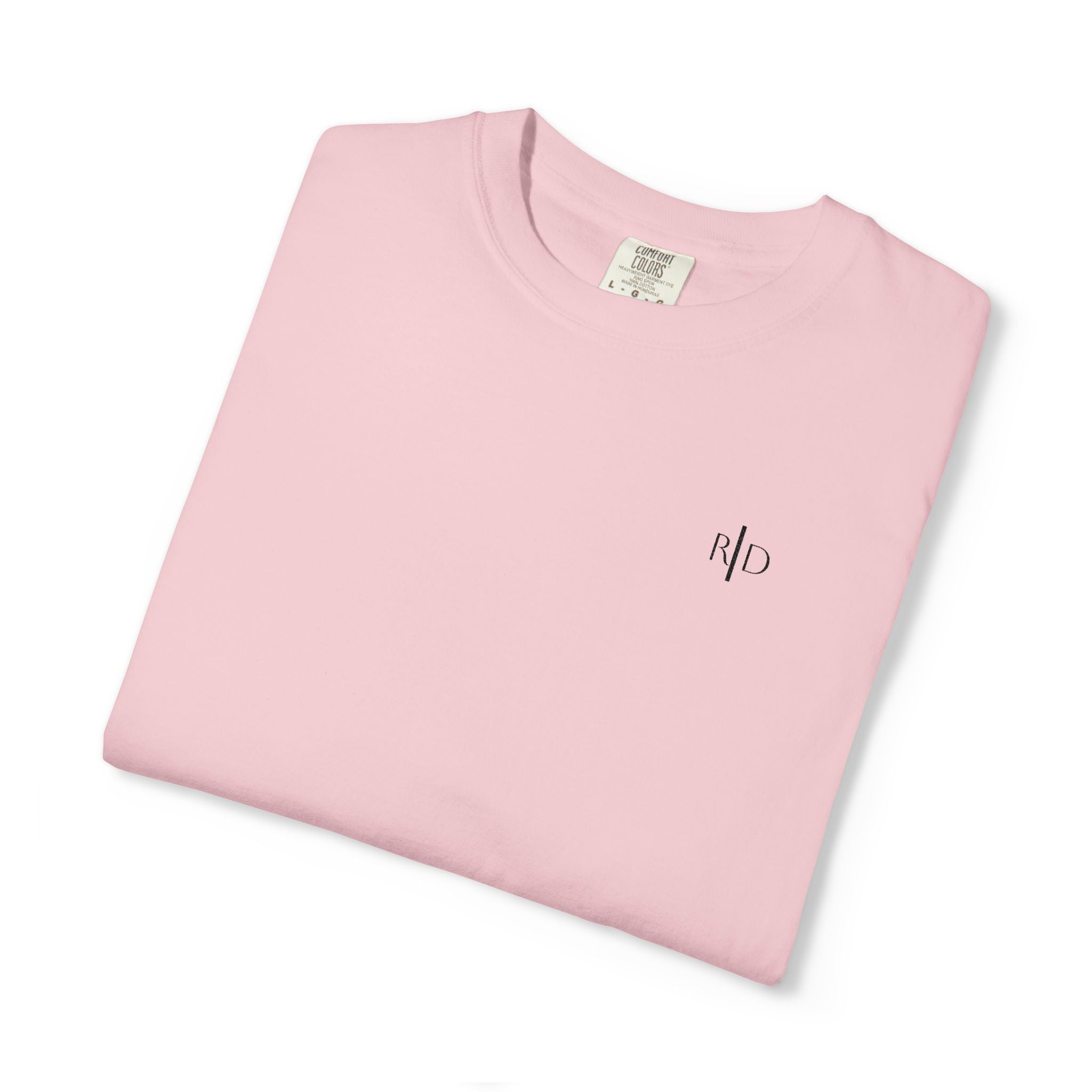 101 - Embroidered RD Logo T-Shirt — Soft Garment-Dyed Casual Tee