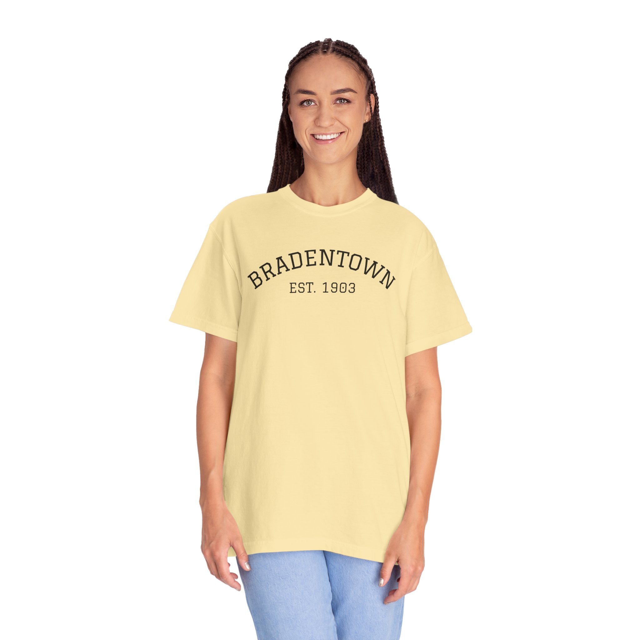 101 -  Tee Multi Colors Bradentown Classic Tee — Minimalist Initials T-Shirt