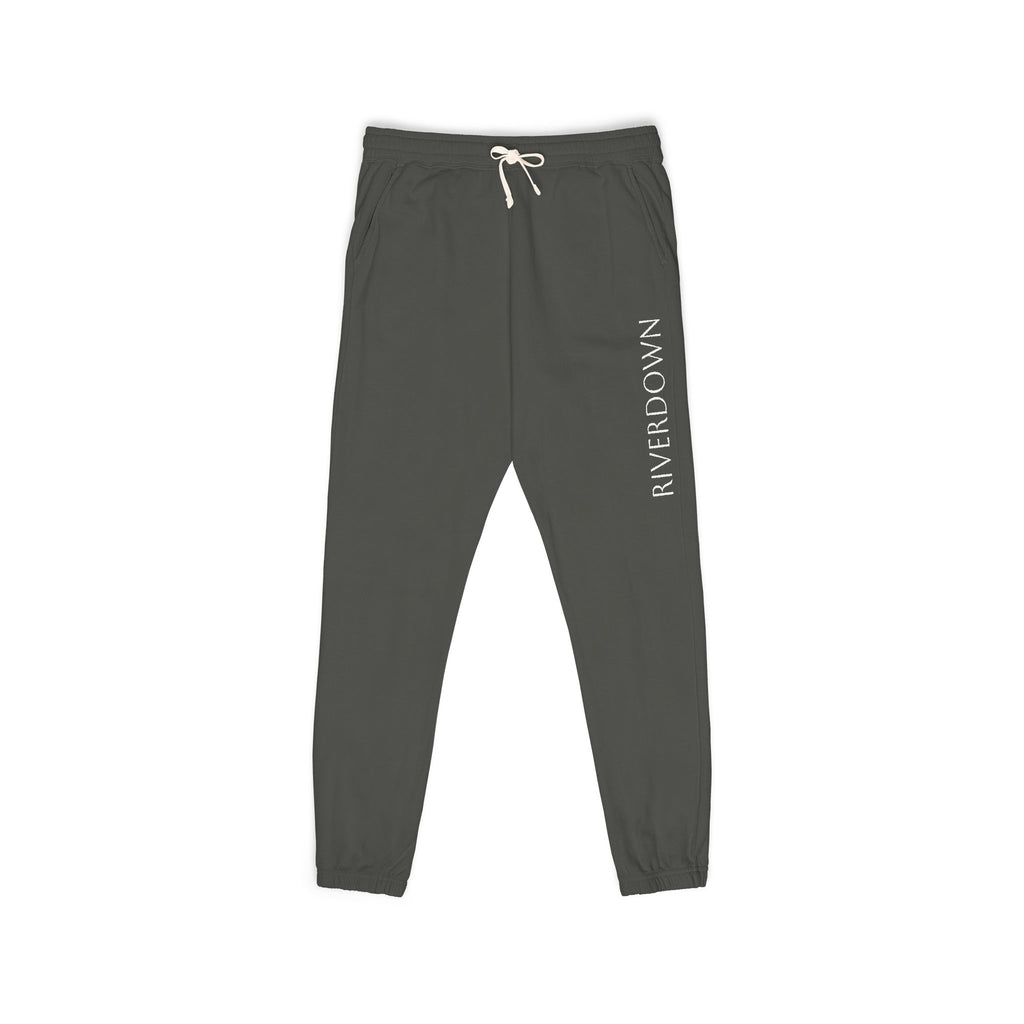 6 - Pants Sweats Vertical Script Multi Colors Joggers — Cozy Garment-Dyed Fleece Sweatpants with Side Text