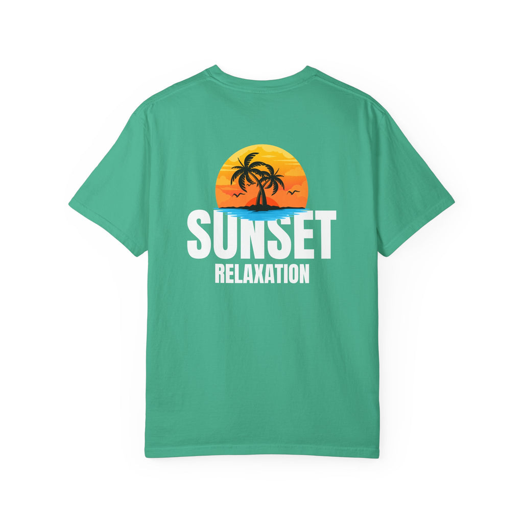 10 - Tee Multi Colors Sunset Relaxation — Minimalist Initials T-Shirt